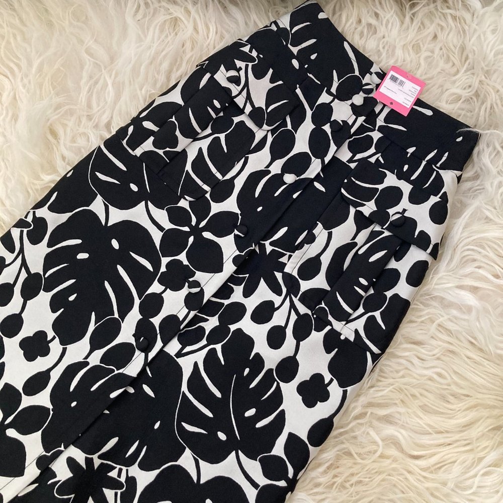 Kate Spade Monstera Grove Jacquard Skirt - Picture 4 of 12